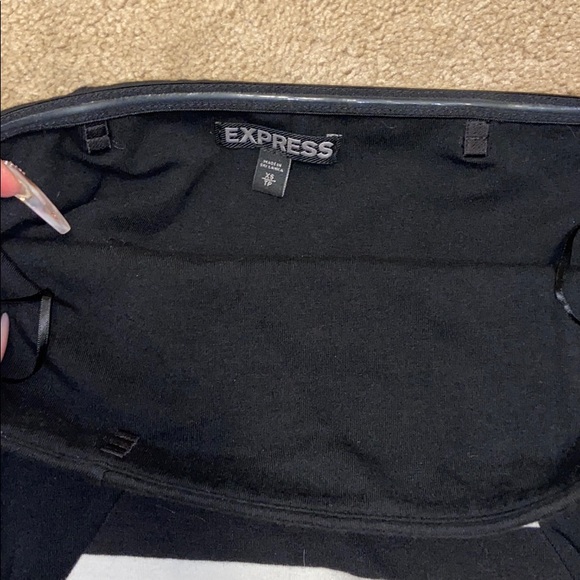 Express Black & White Strapless Dress - Picture 4 of 5